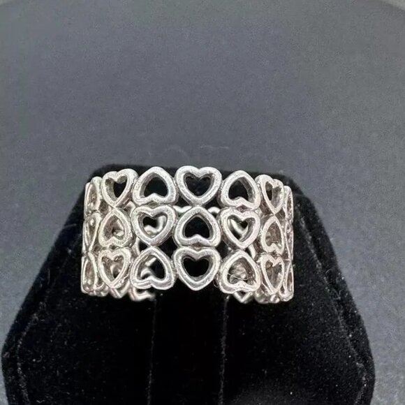 Like New!  Tiffany & Co. Paloma Picasso Crown of Hearts Sterling Silver Ring - S - Picture 1 of 4